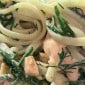 Linguine mit Räucherlachs und Queller